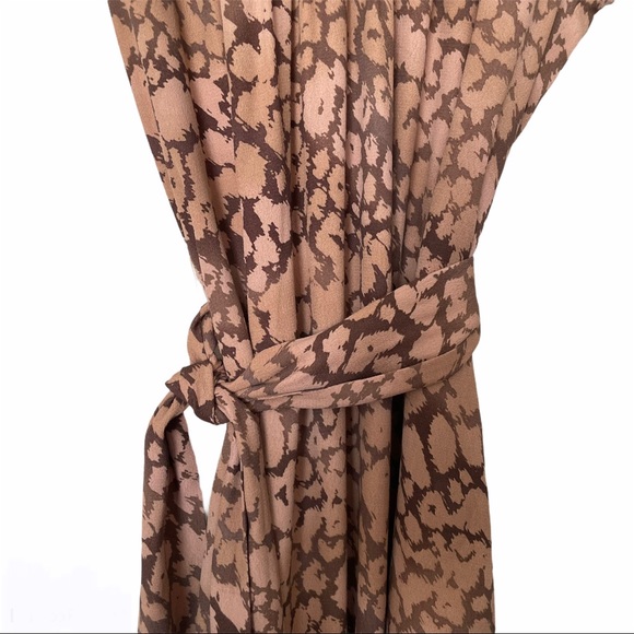 Rebecca Taylor Leopard Cheetah Tunic Shirt Pink/Tan Dress Size 2 - Picture 7 of 8